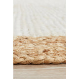 Nyla Off-White Natural Border Jute Rug