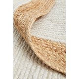 Nyla Off-White Natural Border Jute Rug