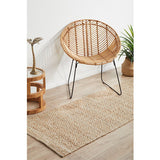 Nyla Natural Geometric Diamond Pattern Jute Rug