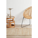 Nyla Natural Geometric Diamond Pattern Jute Rug
