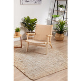 Nyla Natural Geometric Diamond Pattern Jute Rug