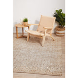 Nyla Natural Geometric Diamond Pattern Jute Rug