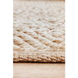 Nyla Natural Geometric Diamond Pattern Jute Rug