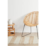 Nyla Natural Off-White Striped Jute Rug