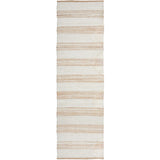 Nyla Natural Off-White Striped Jute Rug