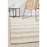 Nyla Natural Off-White Striped Jute Rug