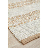 Nyla Natural Off-White Striped Jute Rug