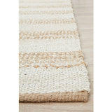 Nyla Natural Off-White Striped Jute Rug