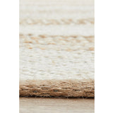 Nyla Natural Off-White Striped Jute Rug