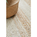 Nyla Natural Off-White Striped Jute Rug