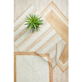 Nyla Natural Off-White Striped Jute Rug