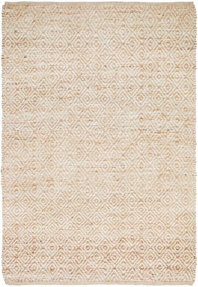 Nyla Natural Geometric Diamond Pattern Jute Rug