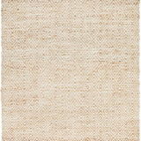 Nyla Natural Geometric Diamond Pattern Jute Rug