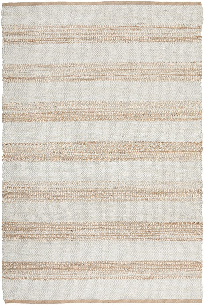Nyla Natural Off-White Striped Jute Rug