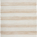 Nyla Natural Off-White Striped Jute Rug