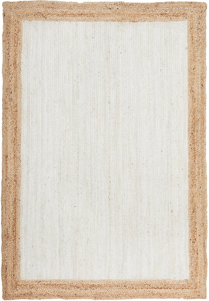 Nyla Off-White Natural Border Jute Rug