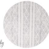Heaven Grey Tribal Diamond Pattern Round Rug