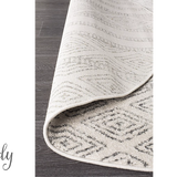 Heaven Grey Tribal Diamond Pattern Round Rug