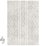 Heaven Grey Tribal Diamond Pattern Rug