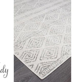 Heaven Grey Tribal Diamond Pattern Rug