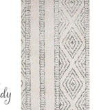 Heaven Grey Tribal Diamond Pattern Rug