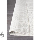 Heaven Grey Tribal Diamond Pattern Rug