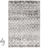Heaven Dark Grey Diamond Pattern Rug