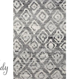 Heaven Dark Grey Diamond Pattern Rug