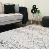 Heaven Dark Grey Diamond Pattern Rug