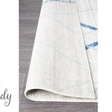 Heaven Blue Grey Abstract Diamond Hallway Runner