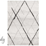 Heaven Grey Abstract Diamond Hallway Runner