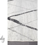 Heaven Grey Abstract Diamond Hallway Runner