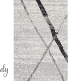 Heaven Grey Abstract Diamond Hallway Runner
