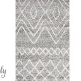 Heaven Grey Diamond Tribal Round Rug