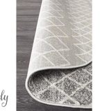 Heaven Grey Diamond Tribal Round Rug