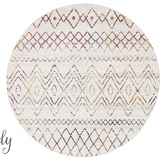 Heaven Multi Colour Tribal Pattern Round Rug