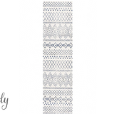 Heaven Ivory Blue Tribal Pattern Hallway Runner