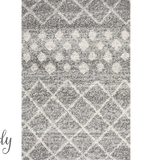 Heaven Silver Tribal Diamond Round Rug