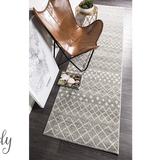 Heaven Silver Tribal Diamond Hallway Runner