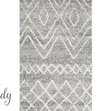 Heaven Silver Tribal Diamond Hallway Runner