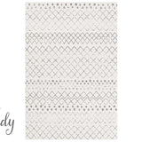 Heaven Ivory Grey Tribal Diamond Hallway Runner