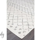 Heaven Ivory Grey Tribal Diamond Hallway Runner