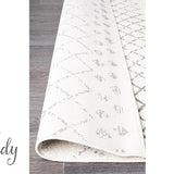 Heaven Ivory Grey Tribal Diamond Hallway Runner