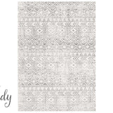 Heaven Grey Tribal Geometric Diamond Hallway Runner