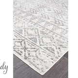 Heaven Grey Tribal Geometric Diamond Hallway Runner