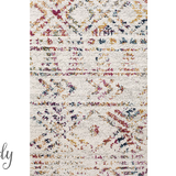 Heaven Multicolour Tribal Geometric Diamond Round Rug