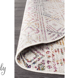 Heaven Multicolour Tribal Geometric Diamond Round Rug