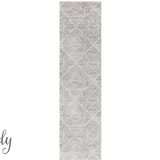 Heaven Silver Geometric Diamond Hallway Runner
