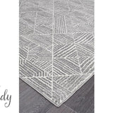 Heaven Silver Geometric Diamond Hallway Runner