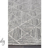 Heaven Silver Geometric Diamond Hallway Runner